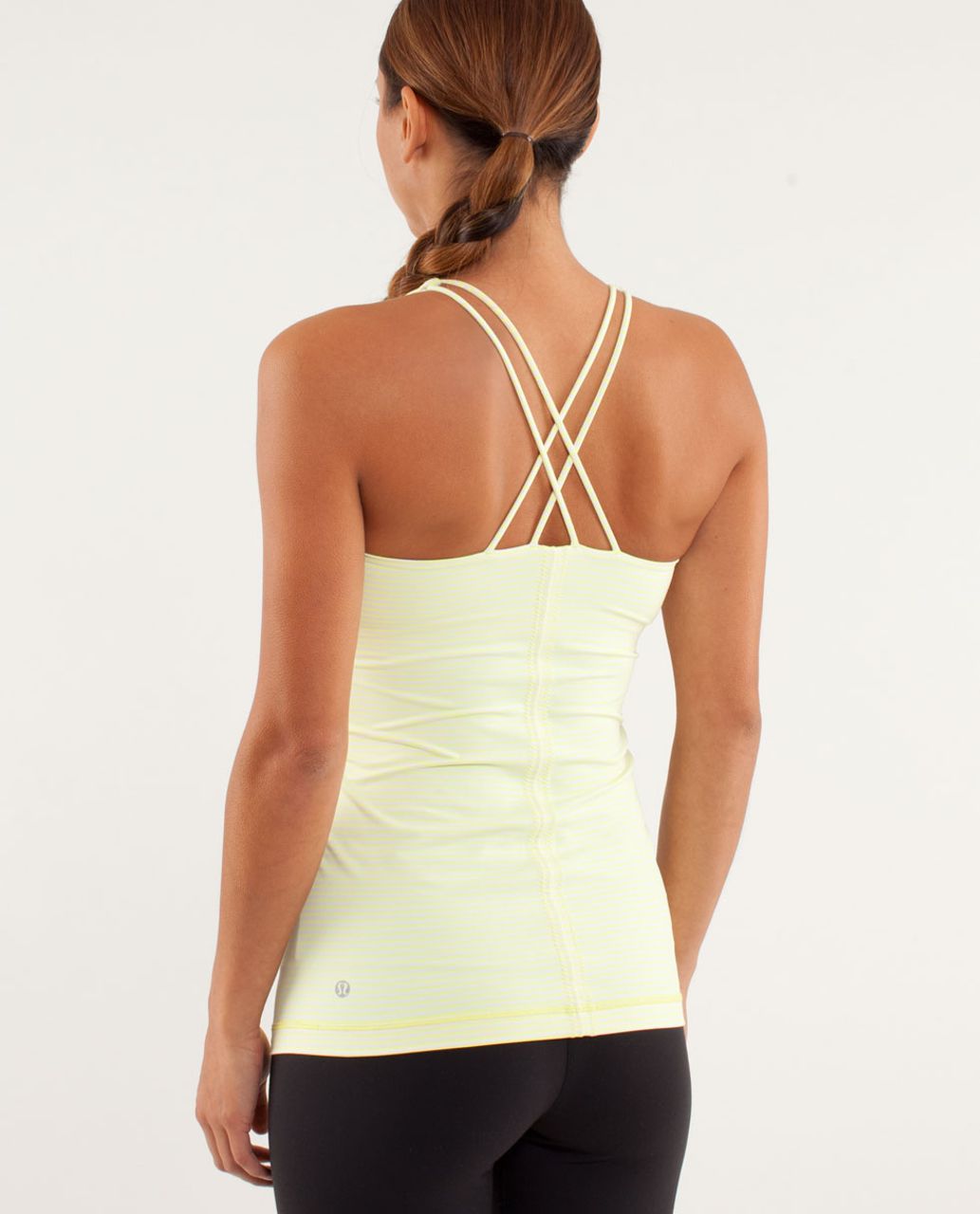 Lululemon Free To Be Tank - Slope Stripe Polar Cream Clarity Yellow