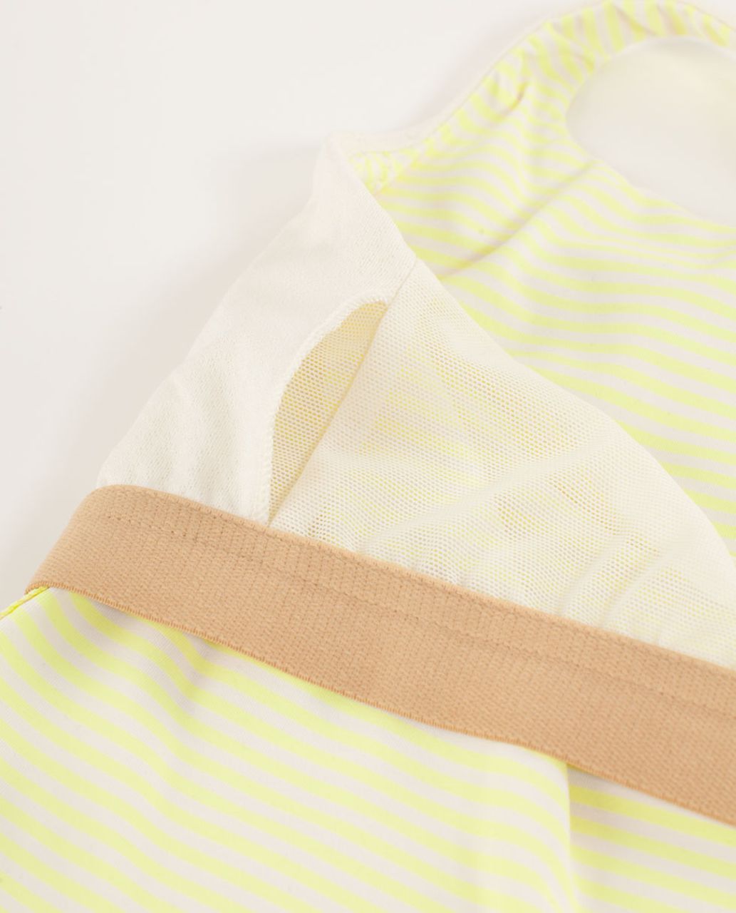 Lululemon Free To Be Tank - Slope Stripe Polar Cream Clarity Yellow