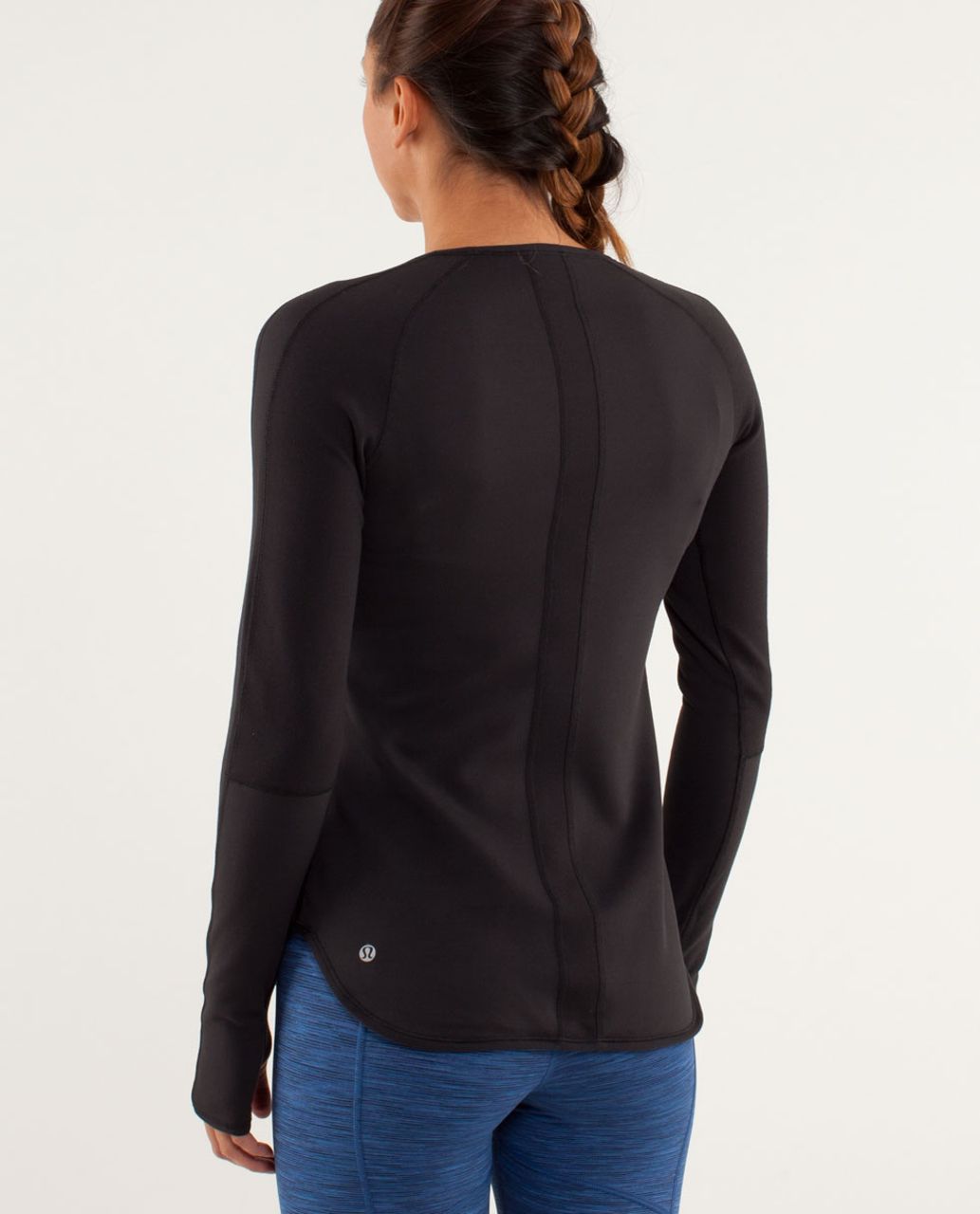 Lululemon Runder Under Long Sleeve - Black / Heathered Coal / Black