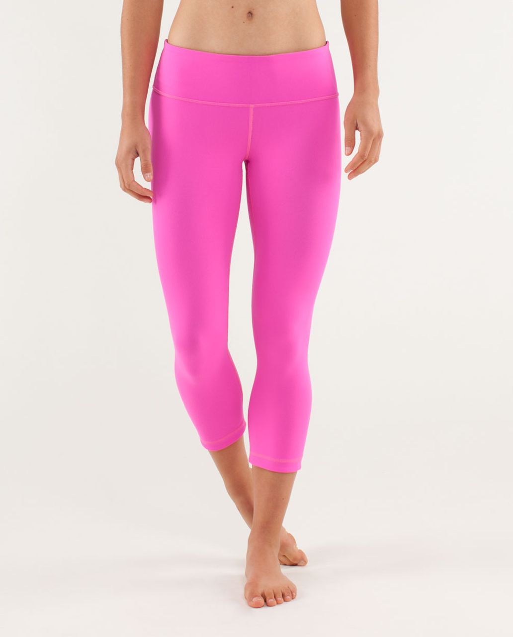 Lululemon Wunder Under Crop *Reversible - Raspberry Glo Light / Black Swan