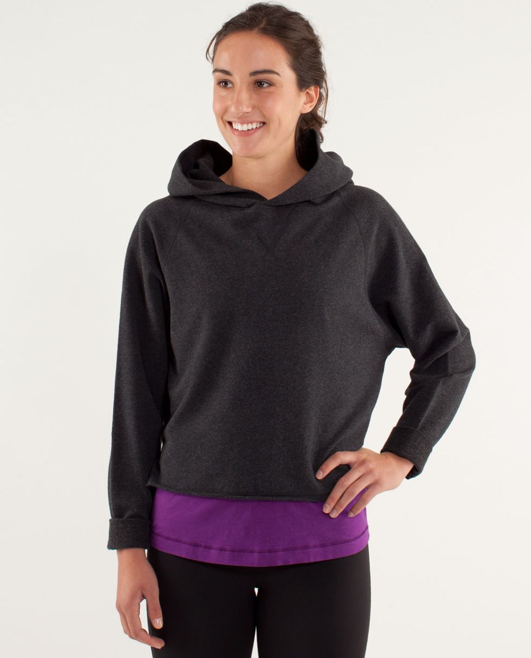 Lululemon Stratum Pullover Hoodie - Heathered Cable / Black - lulu fanatics