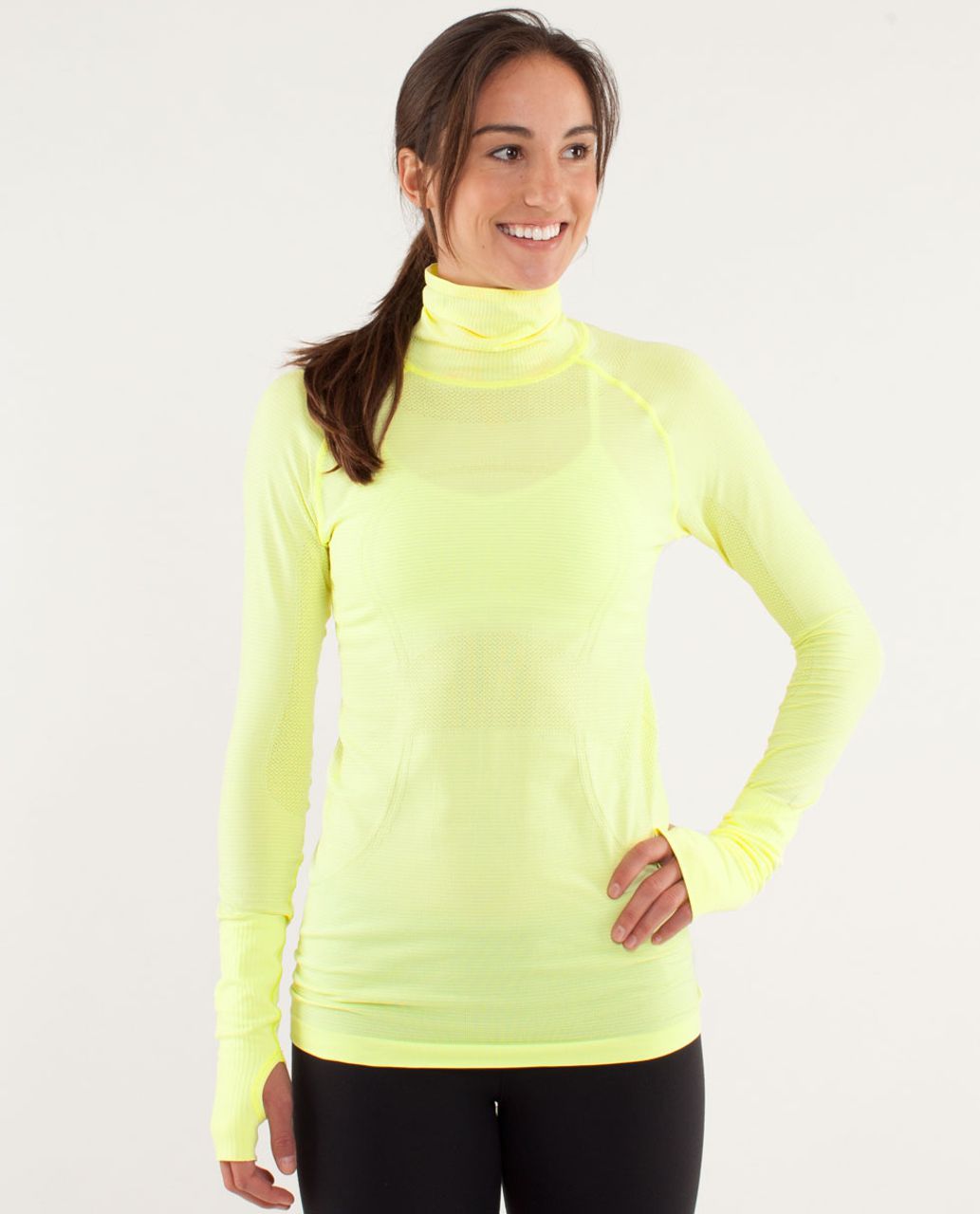 Lululemon Run:   Swiftly Turtleneck - Clarity Yellow