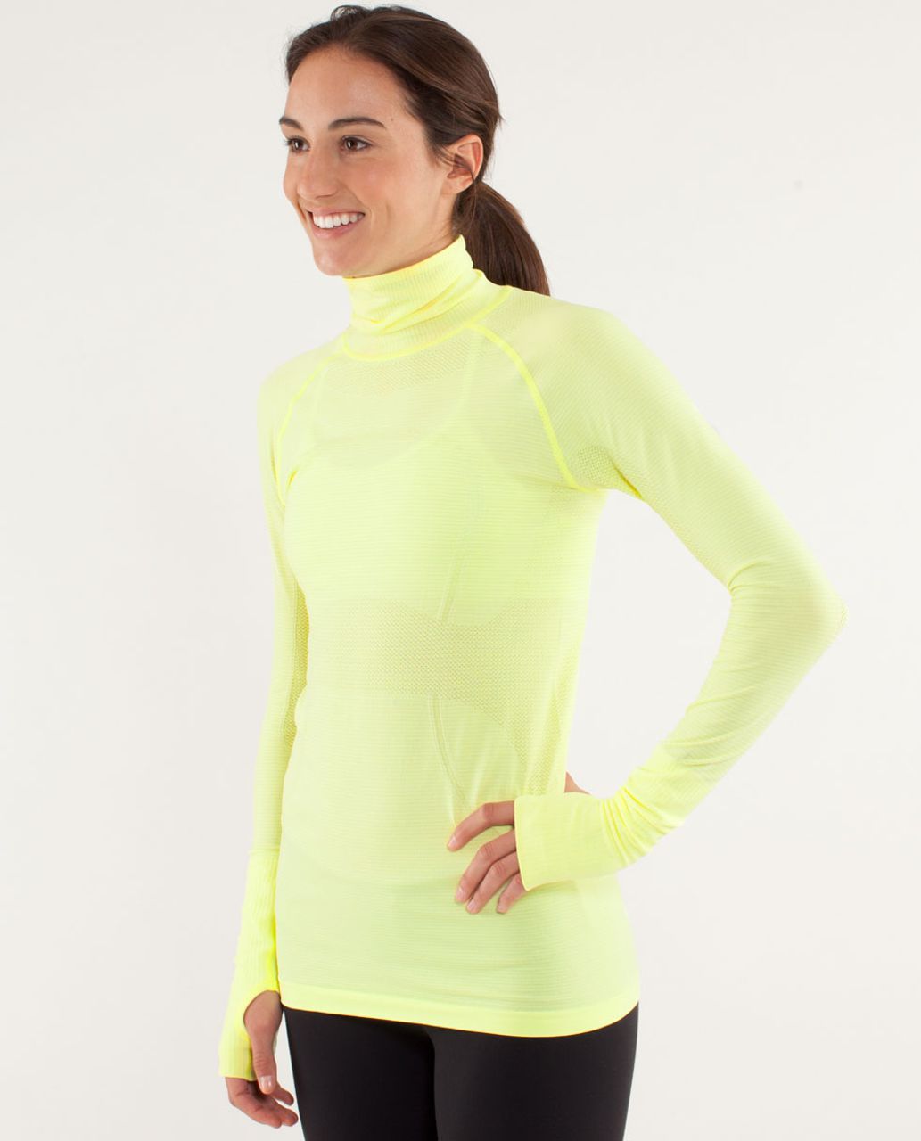 Lululemon Run:   Swiftly Turtleneck - Clarity Yellow