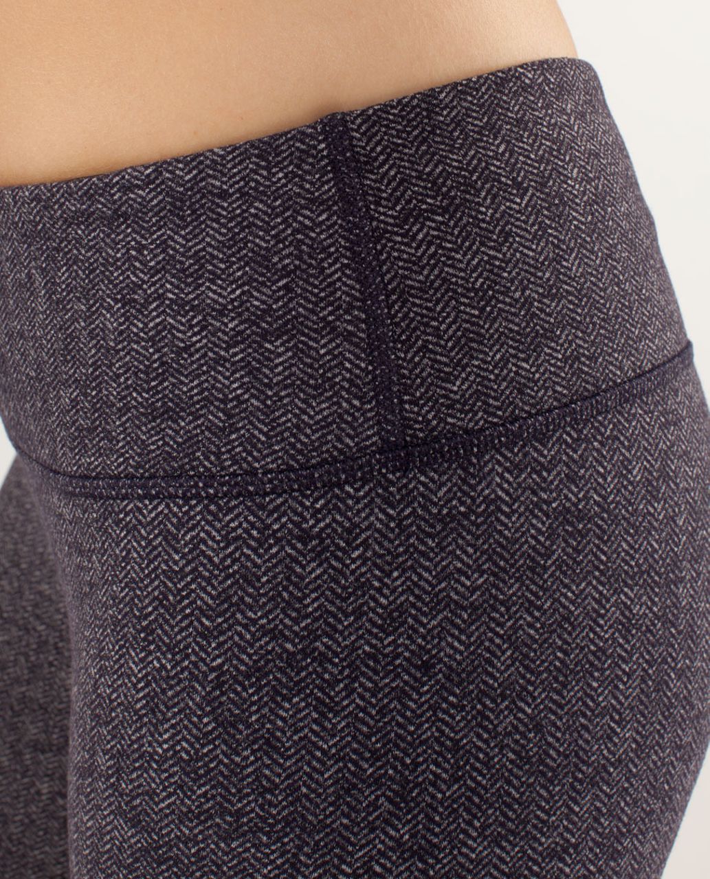 Lululemon Wunder Under Pant - Herringbone Black Swan / Black