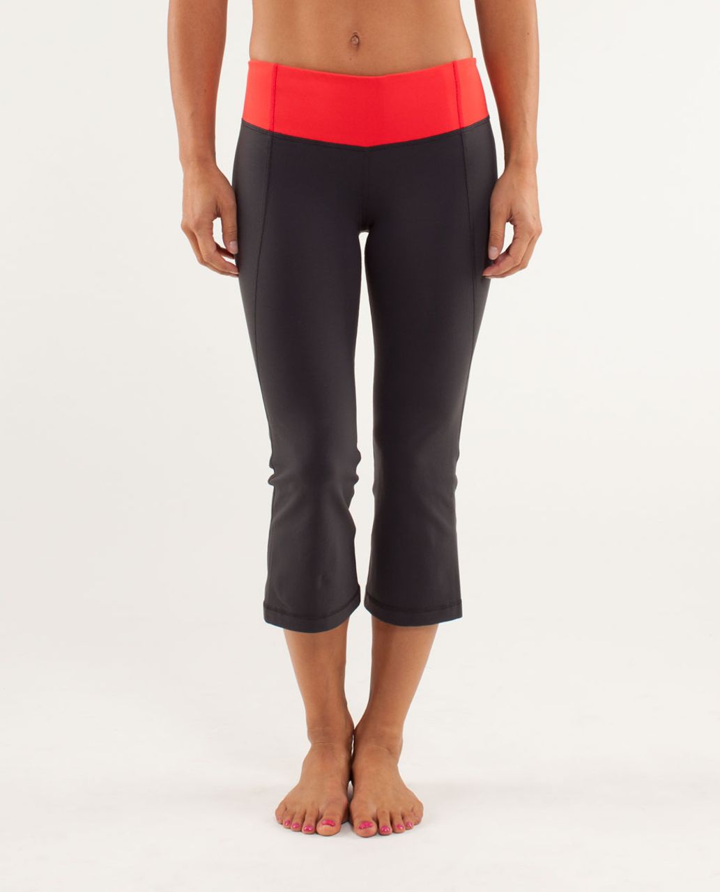 Lululemon Gather & Crow Crop - Deep Coal / Love Red / Slope Stripe Love Red  Heathered Fiery Red - lulu fanatics