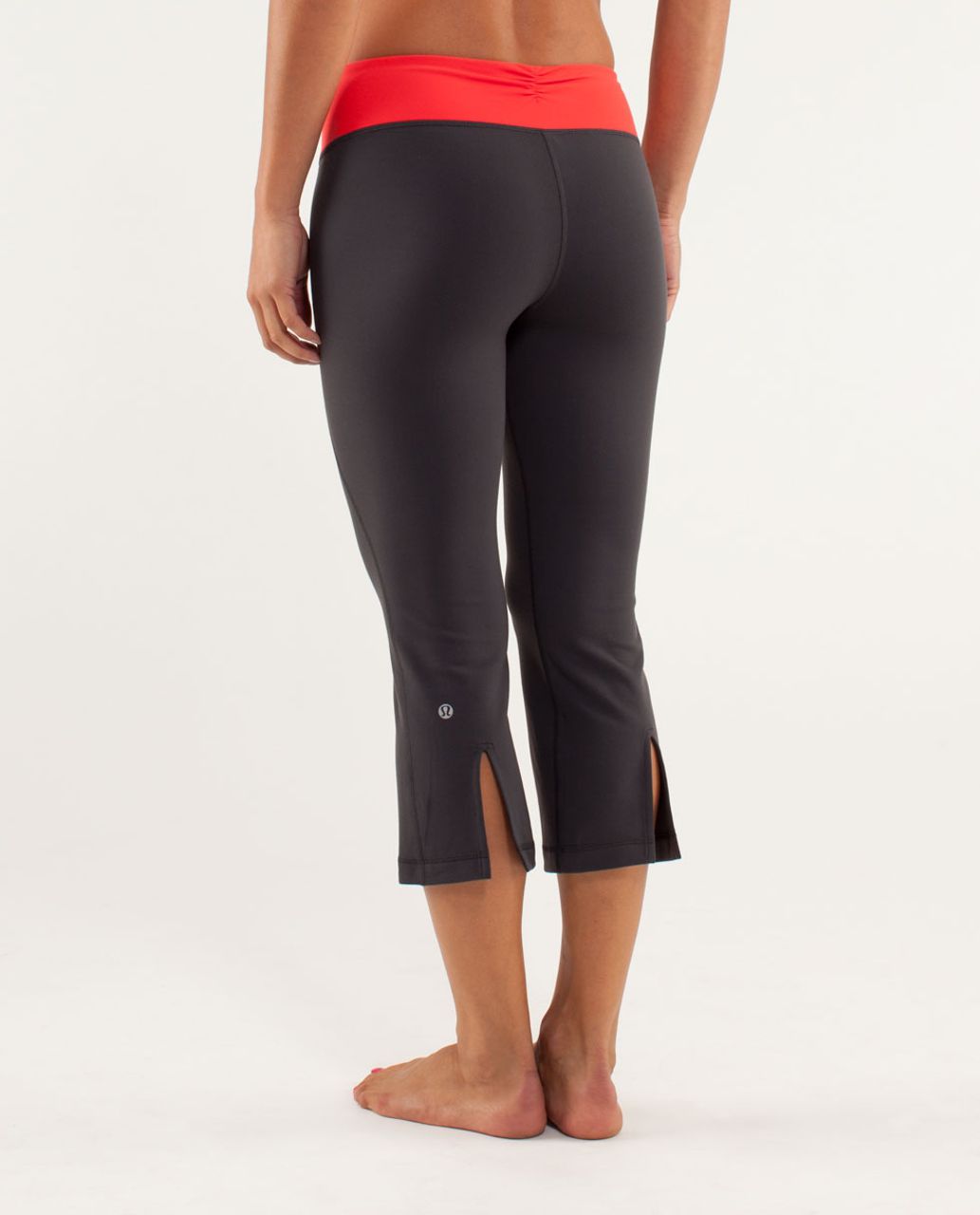 Lululemon Gather & Crow Crop - Deep Coal / Love Red / Slope Stripe Love Red Heathered Fiery Red