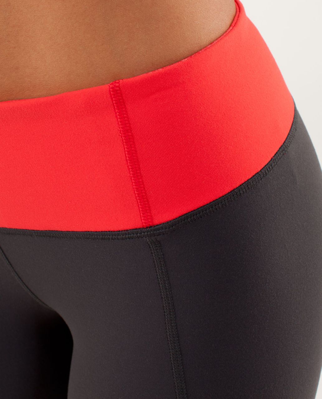 Lululemon Gather & Crow Crop - Deep Coal / Love Red / Slope Stripe Love Red Heathered Fiery Red