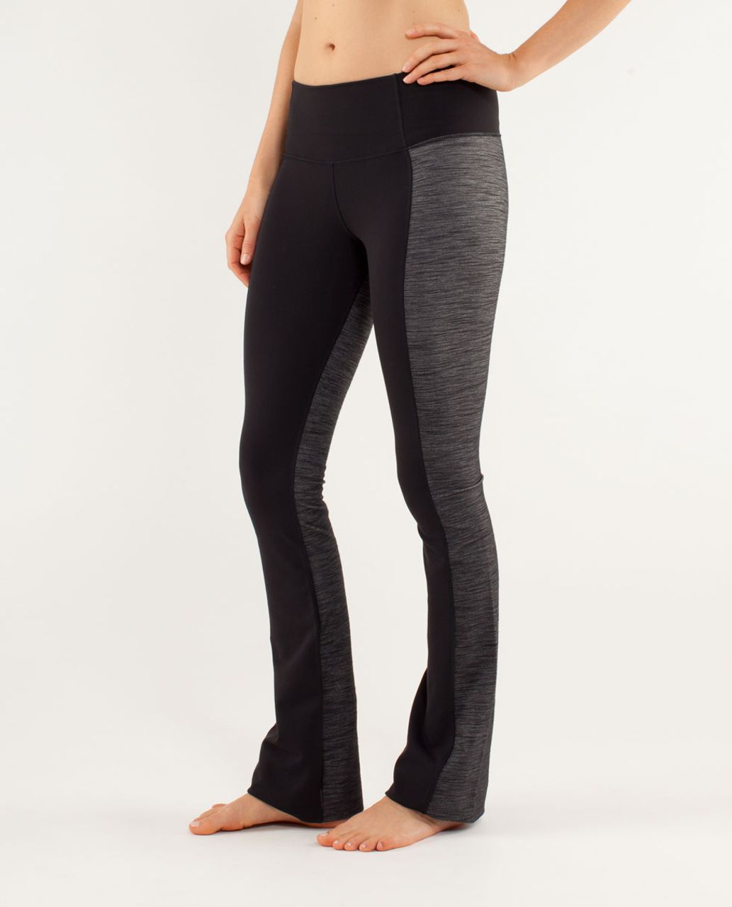 Lululemon Barre Pulse Pant (Tall) - Black / Reversible Slub Denim Black