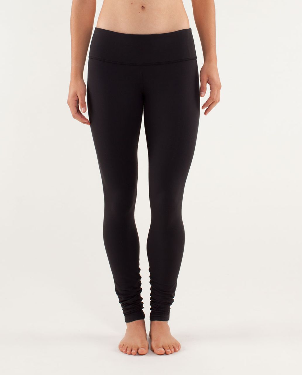 Lululemon Wunder Under Roll Down Leggings- “Heathered Herringbone/Black/White”