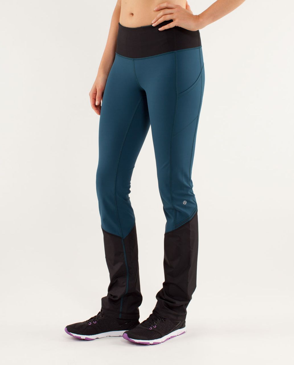 Lululemon Run:  Clear As Mud Pant - Alberta Lake / Black