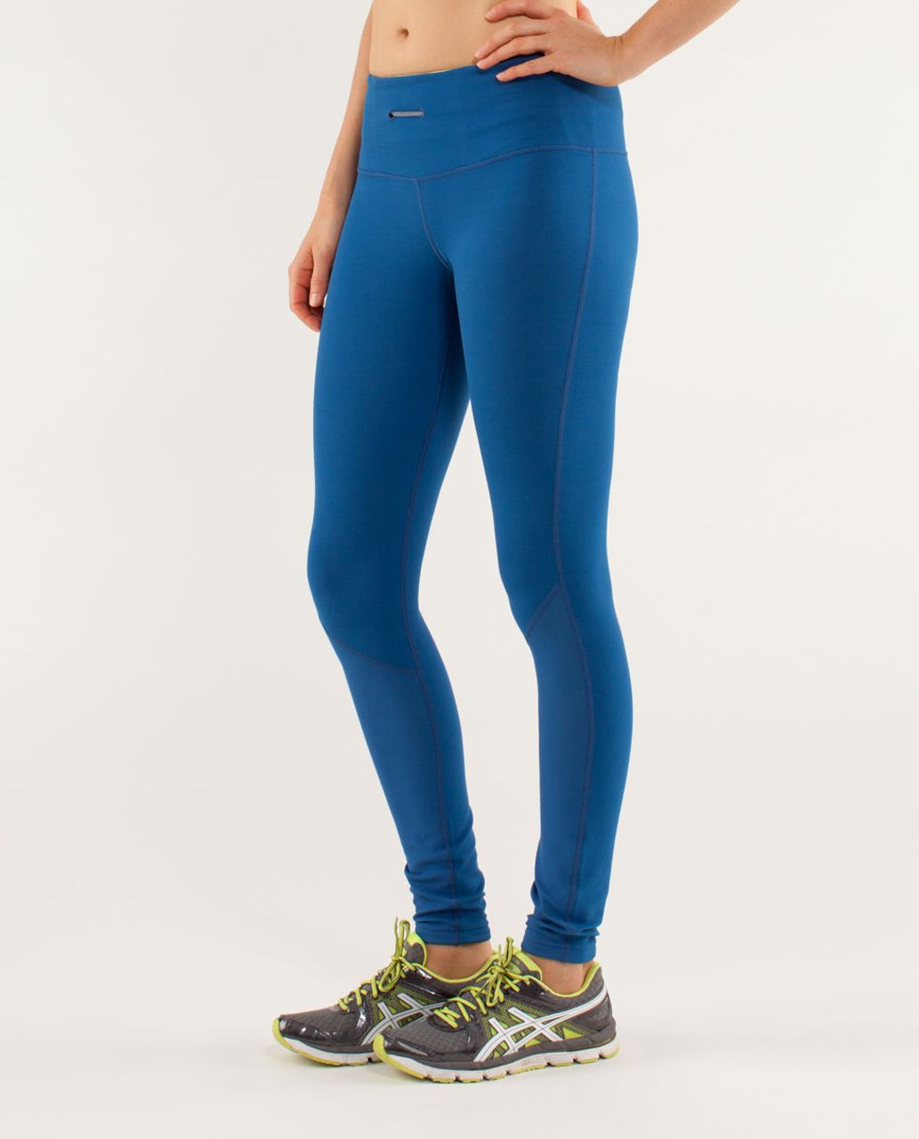 Lululemon Run:  Runder Under Pant - Limitless Blue / Heathered Coal / Clarity Yellow