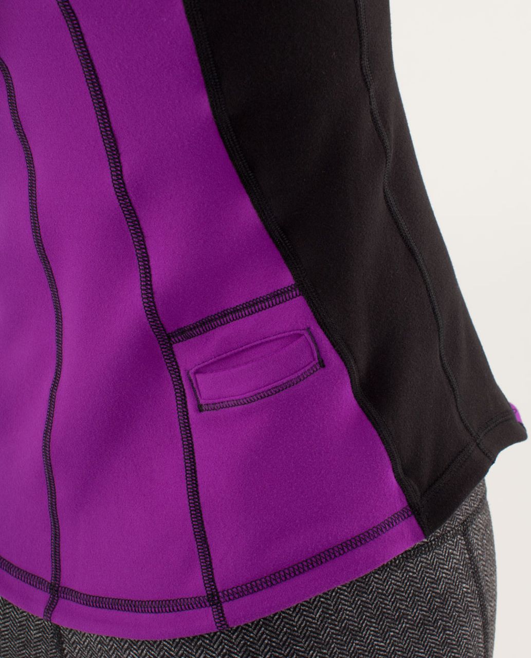 Lululemon Run:  U-Turn Pullover - Tender Violet / Black