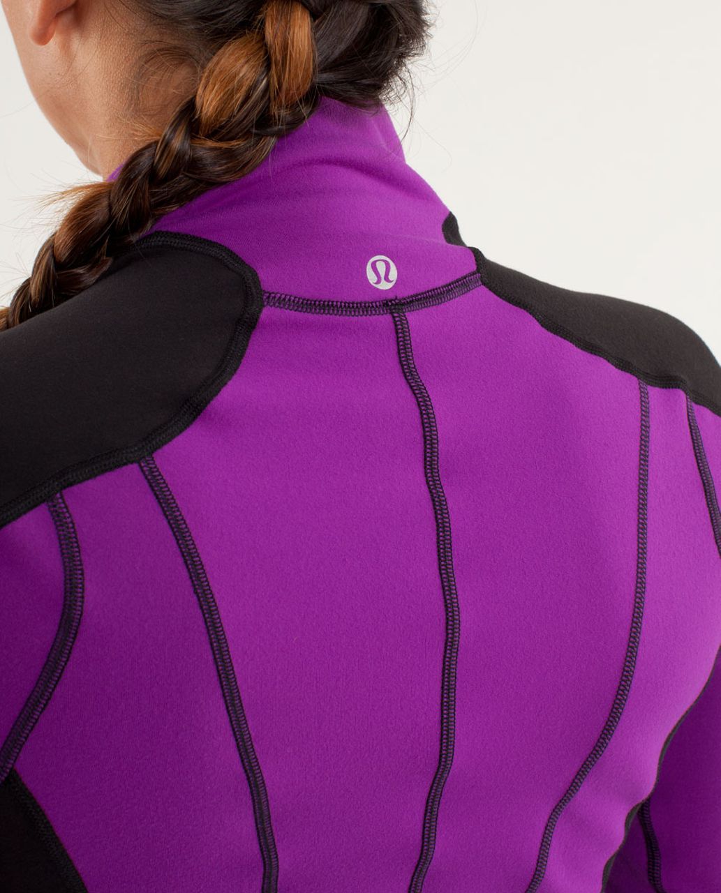 Lululemon Run:  U-Turn Pullover - Tender Violet / Black