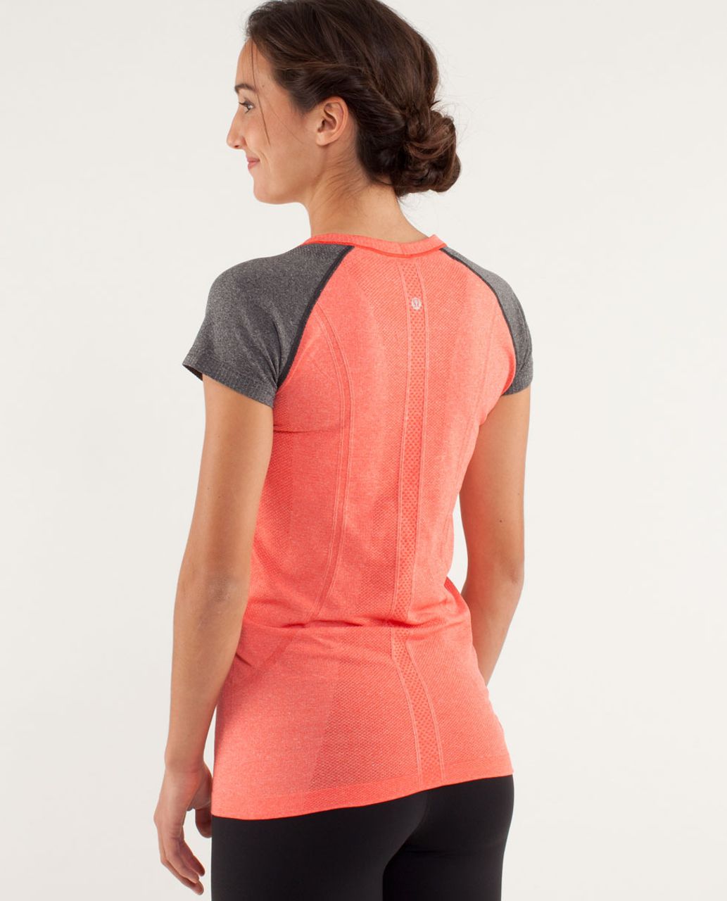 Lululemon Run:  Swiftly Tech Short Sleeve - Love Red / Deep Coal