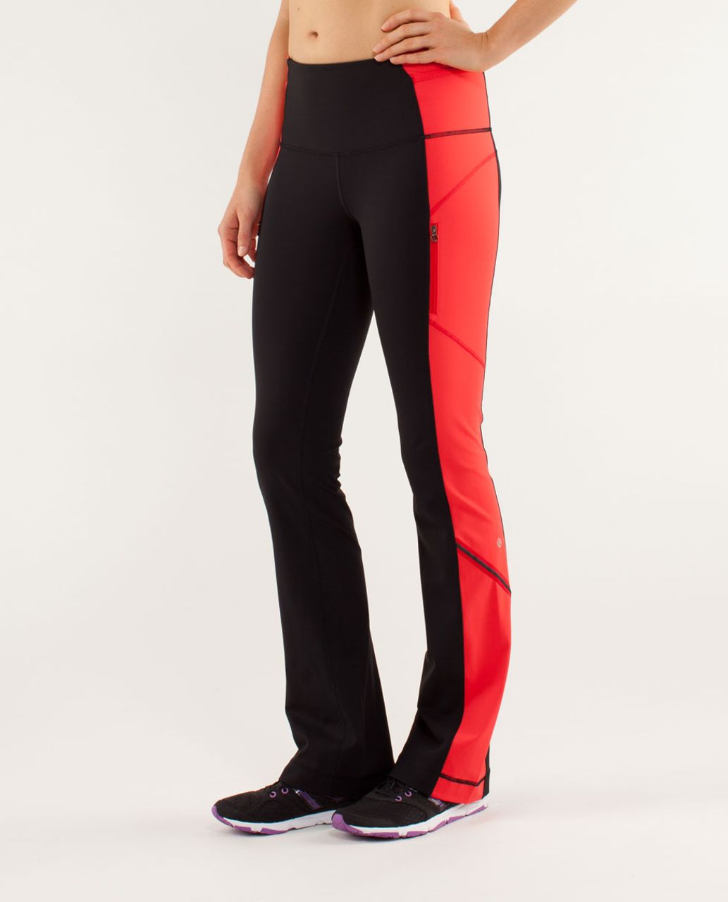 Lululemon Run:  Ice Queen Pant - Black / Love Red