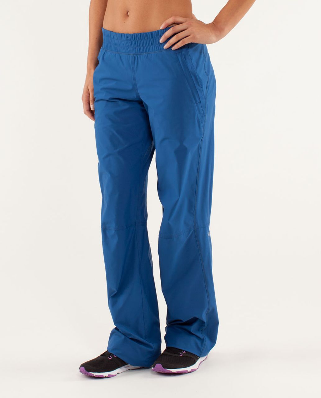 Lululemon Run:  Dog Runner Pant - Limitless Blue / Slope Stripe Limitless Blue Heathered Black / Limitless Blue