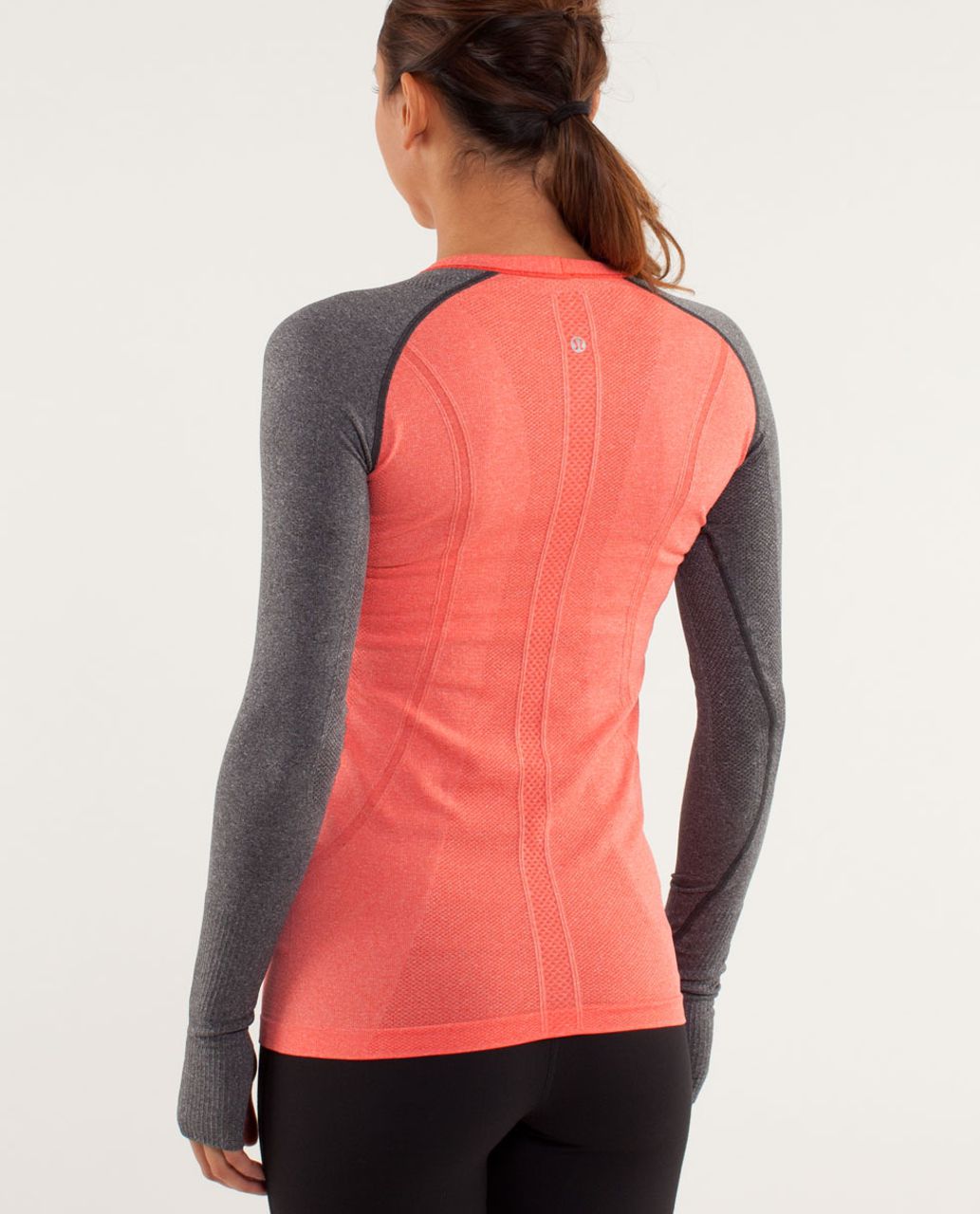 Lululemon Run:  Swiftly Tech Long Sleeve - Love Red / Deep Coal