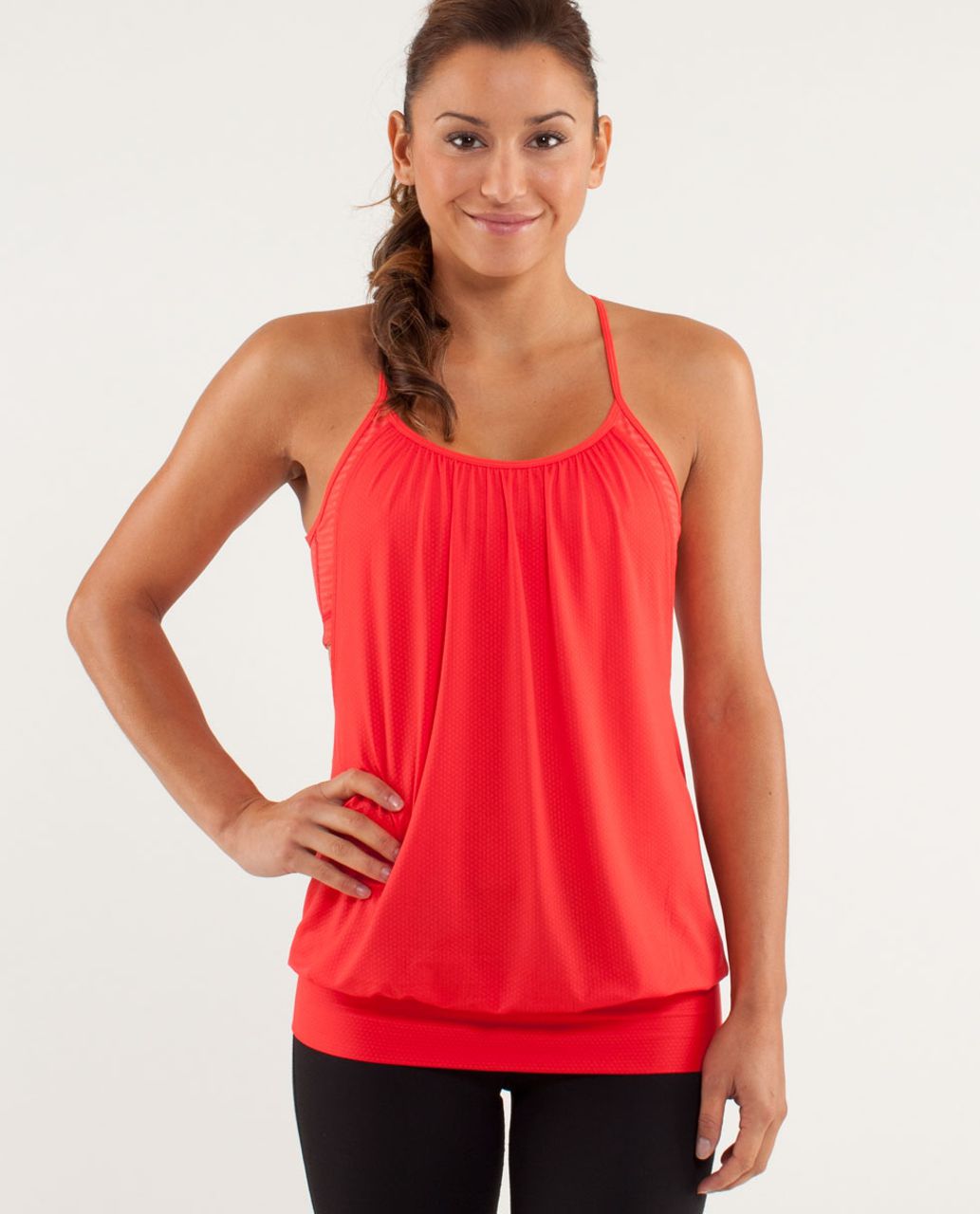 lululemon athletica, Tops, Lululemon No Limits Tank Love Red Slope Stripe Love  Red Fiery Red