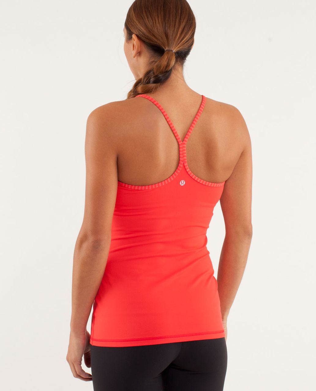 Lululemon Power Y Tank *Luon Light - Love Red / Slope Stripe Love Red Heathered Fiery Red / Deep Coal