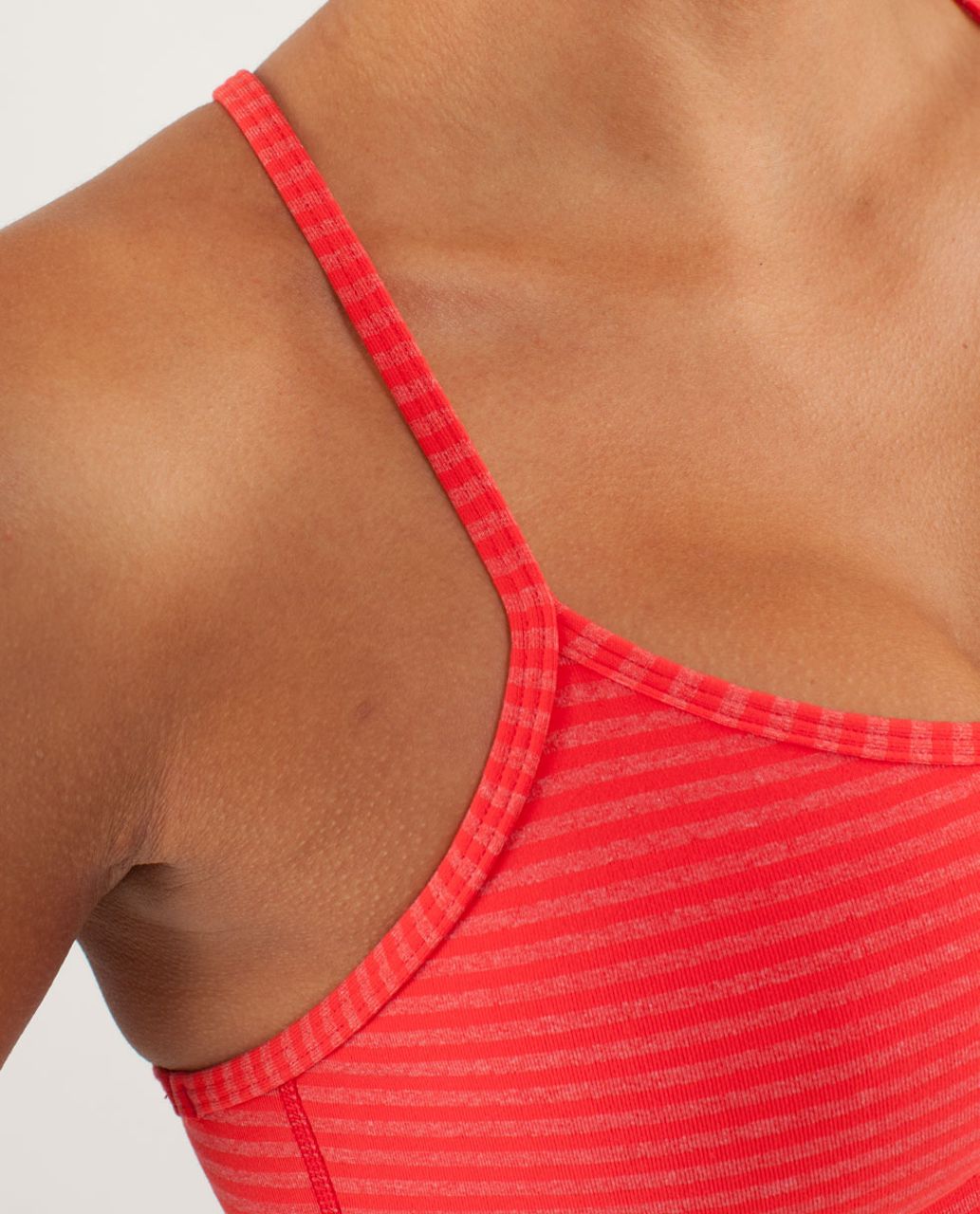 Lululemon Flow Y Bra IV - Hyper Stripe Mauvelous Heathered Black - lulu  fanatics