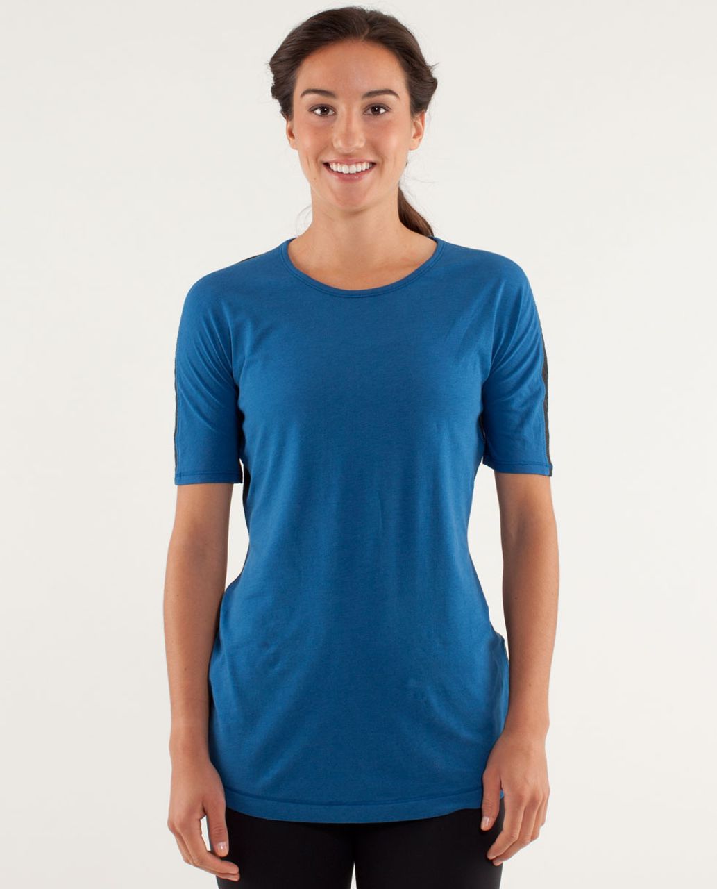 Lululemon Devotion Short Sleeve Tee - Limitless Blue / Heathered Black