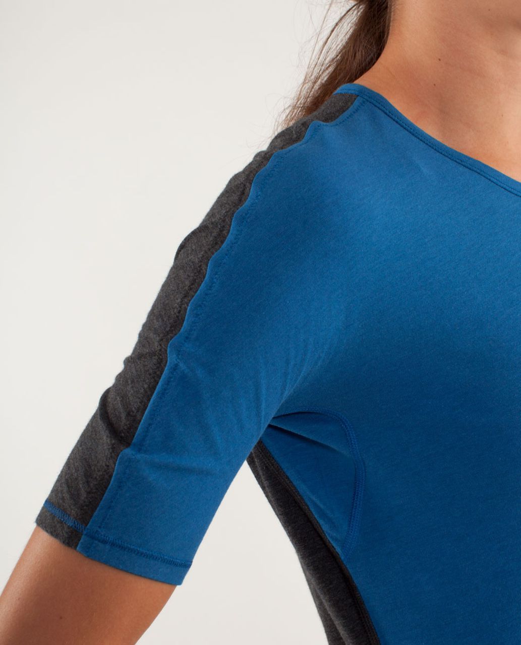 Lululemon Devotion Short Sleeve Tee - Limitless Blue / Heathered Black