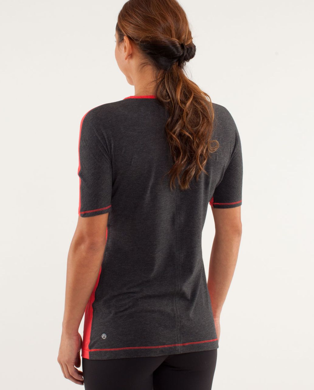 Lululemon Devotion Short Sleeve Tee - Love Red / Heathered Deep Coal