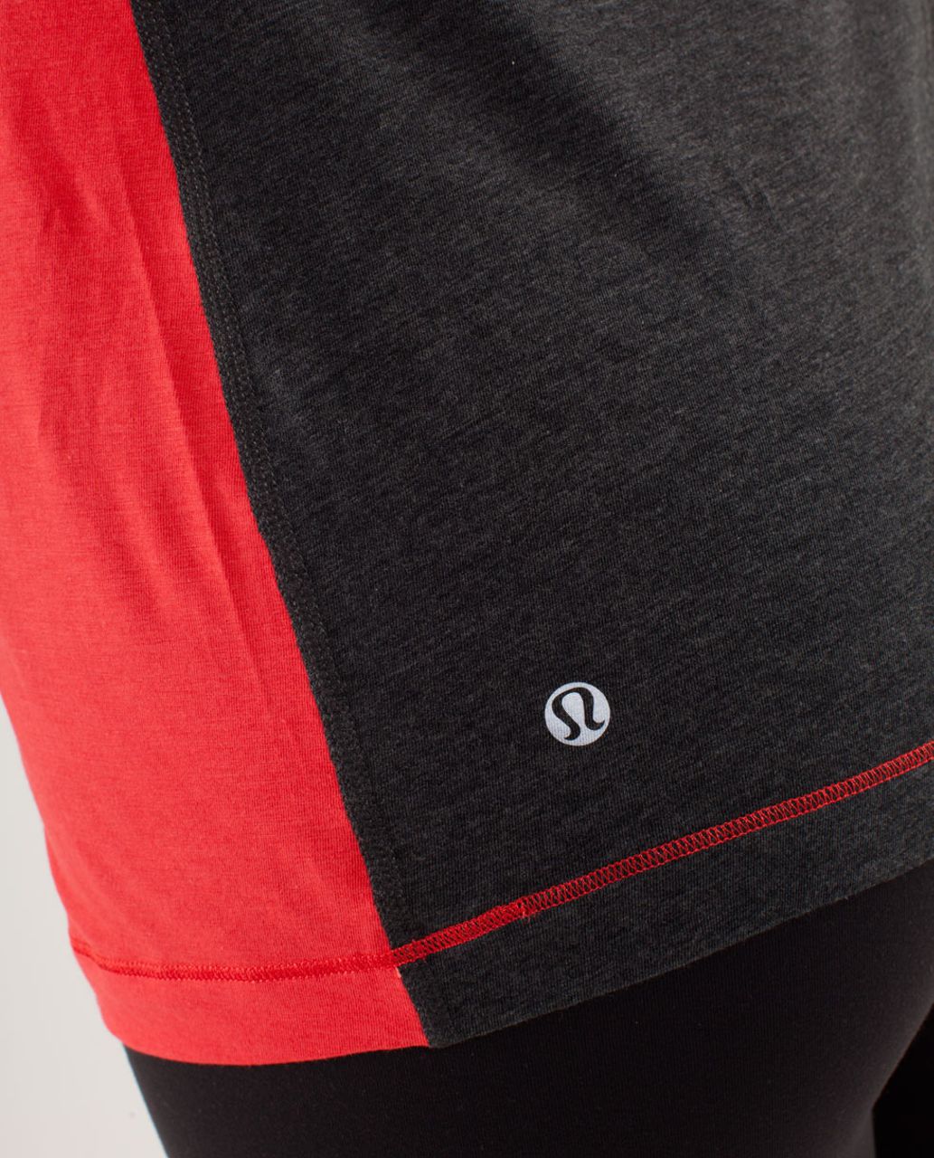 Lululemon Devotion Short Sleeve Tee - Love Red / Heathered Deep Coal