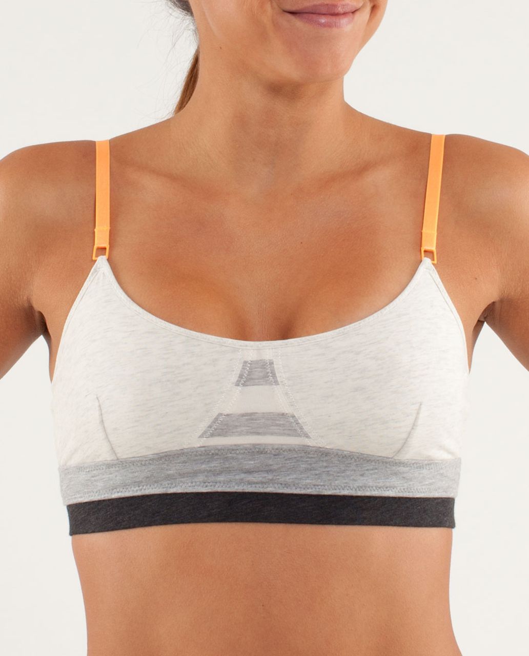 Lululemon Contentment Triangle Bra - Heathered Polar Cream / Micro Macro Stripe Polar Cream / Heathered Silver Slate