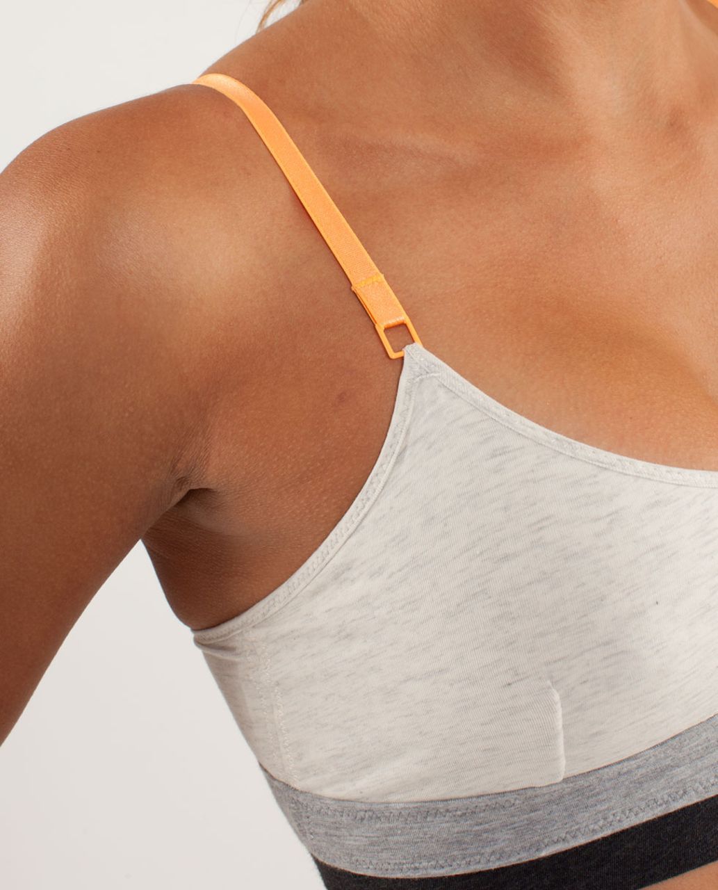 Lululemon Contentment Triangle Bra - Heathered Polar Cream / Micro Macro Stripe Polar Cream / Heathered Silver Slate