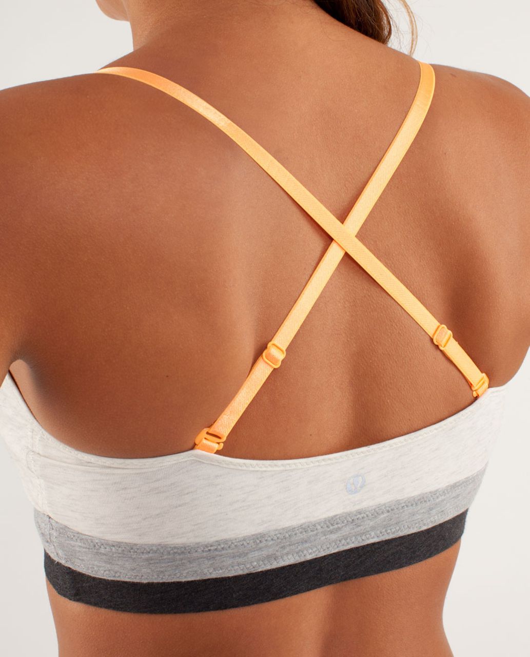 Lululemon Contentment Triangle Bra - Heathered Polar Cream / Micro Macro Stripe Polar Cream / Heathered Silver Slate