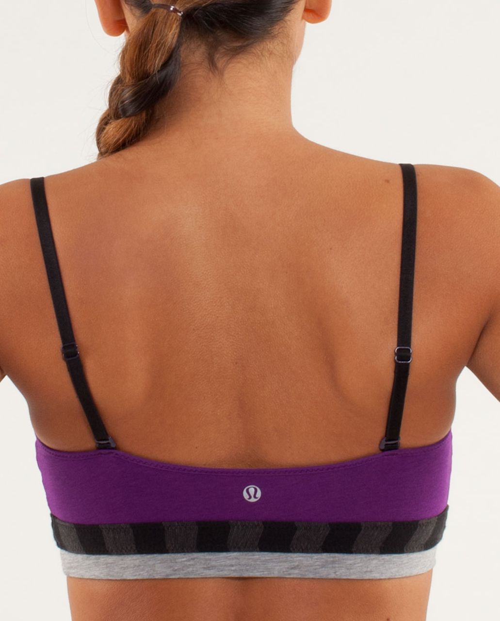 Lululemon Women's Size 6 Purple Triangle Cup Criss Cross Back Sports Bra