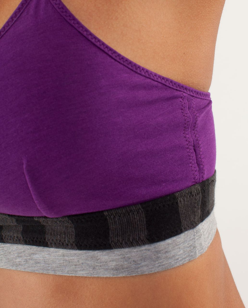 Lululemon Contentment Triangle Bra - Tender Violet / Black Swan / Micro Macro Black Heathered Black