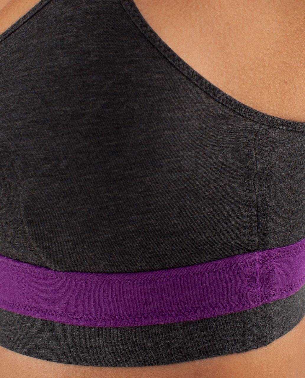 Lululemon Contentment Triangle Bra - Heathered Black / Heathered Polar  Cream / Tender Violet - lulu fanatics