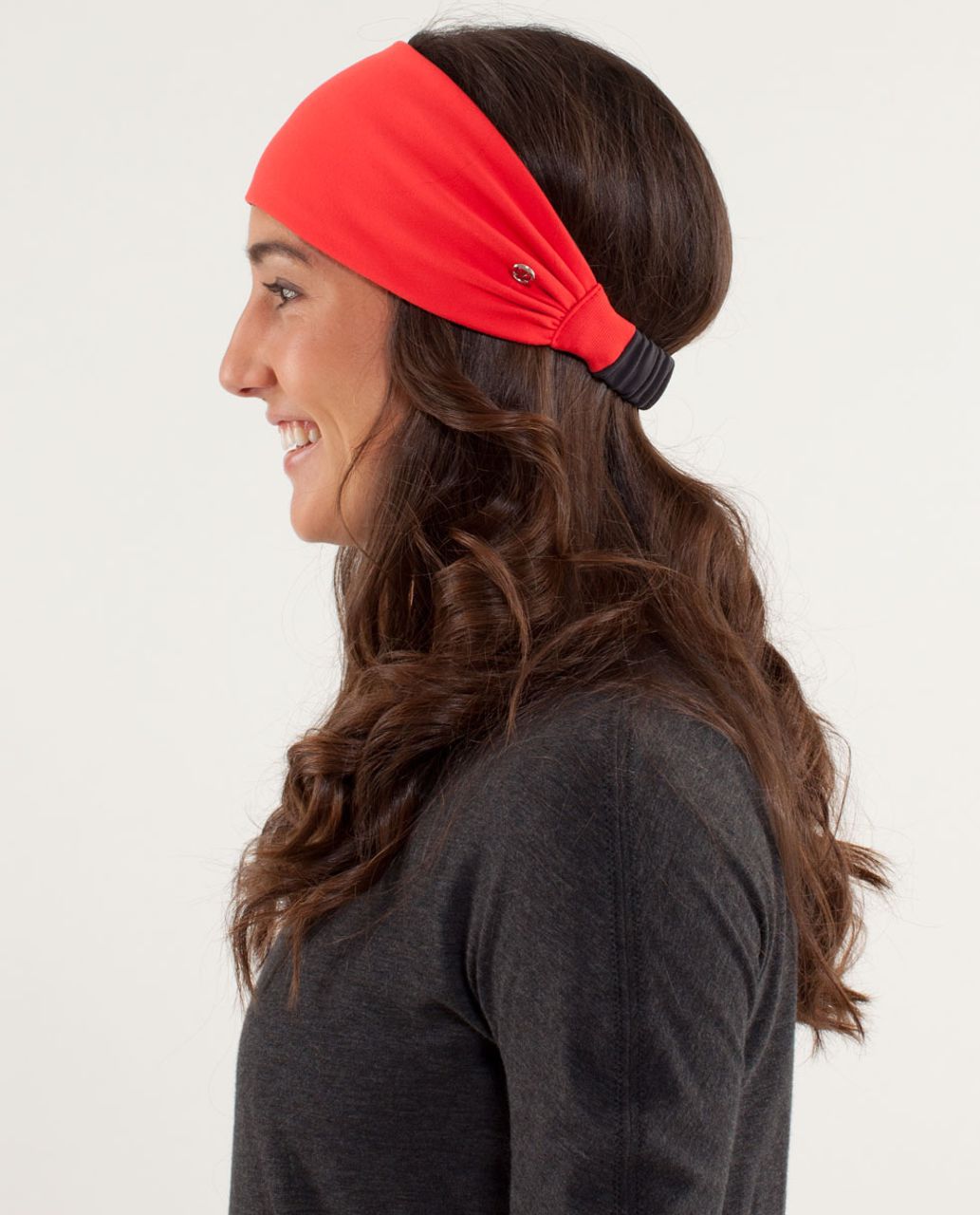 Lululemon Bang Buster Headband - Love Red / Deep Coal