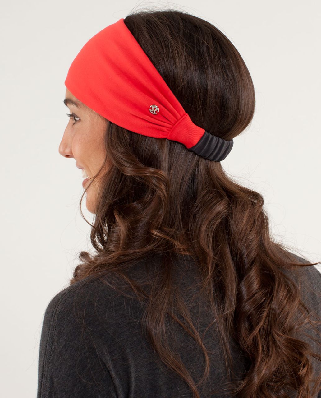 Lululemon Bang Buster Headband - Love Red / Deep Coal