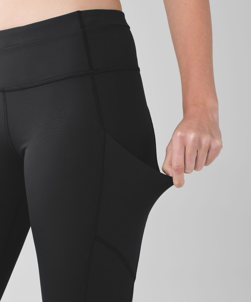 Lululemon Size 4 Speed Tight II (Mesh) Luxtreme Leggings Pockets Waist Tie  Black