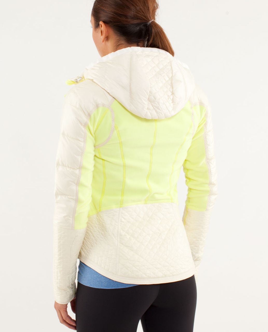 Lululemon Run:  Bundle Up Jacket - Clarity Yellow / Polar Cream