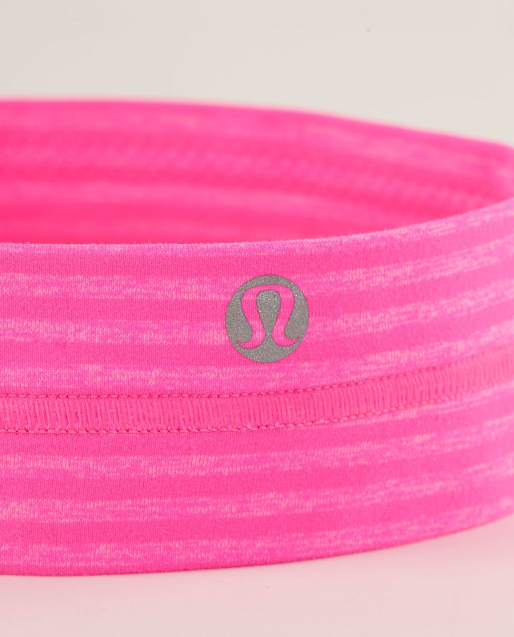 Lululemon Fly Away Tamer Headband - Slope Stripe Raspberry Glo Light Heathered Raspberry Glo Light / Black Swan