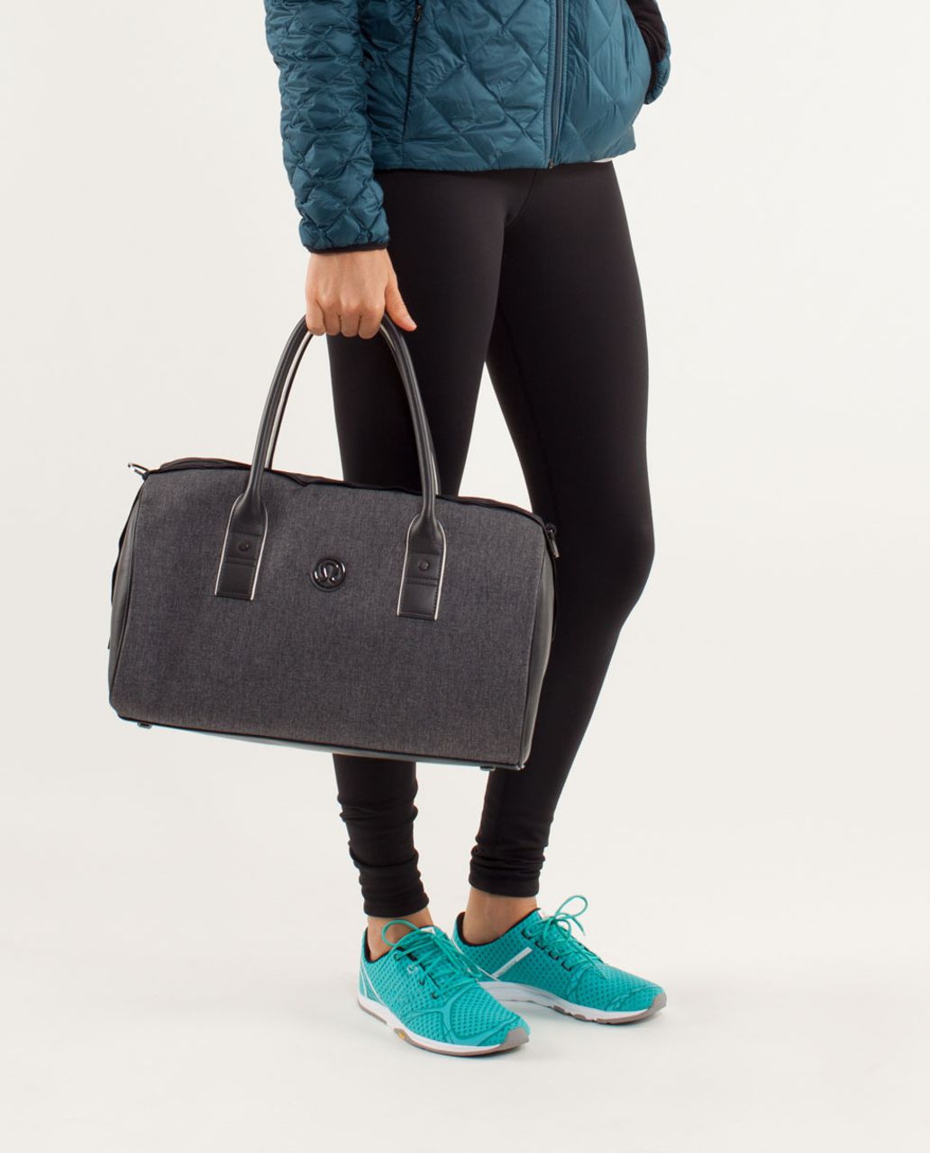 Lululemon Daily Om Duffel - Deep Coal / Polar Cream