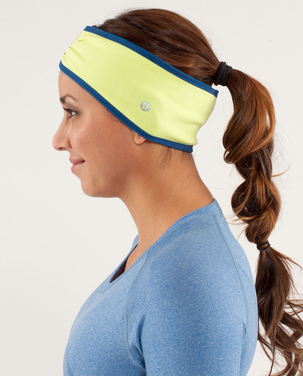 Lululemon Brisk Run Headband - Limitless Blue / Clarity Yellow