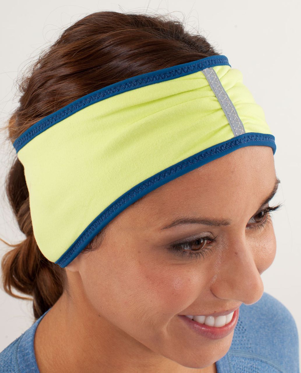 Lululemon Brisk Run Headband - Limitless Blue / Clarity Yellow