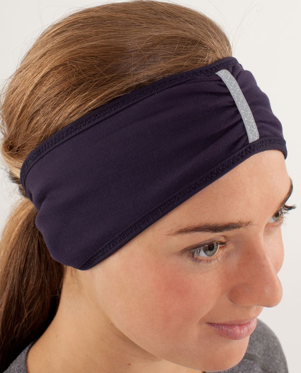 Lululemon Brisk Run Headband - Raspberry Glo Light / Black Swan