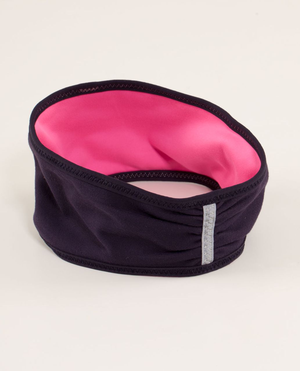 Lululemon Brisk Run Headband - Raspberry Glo Light / Black Swan