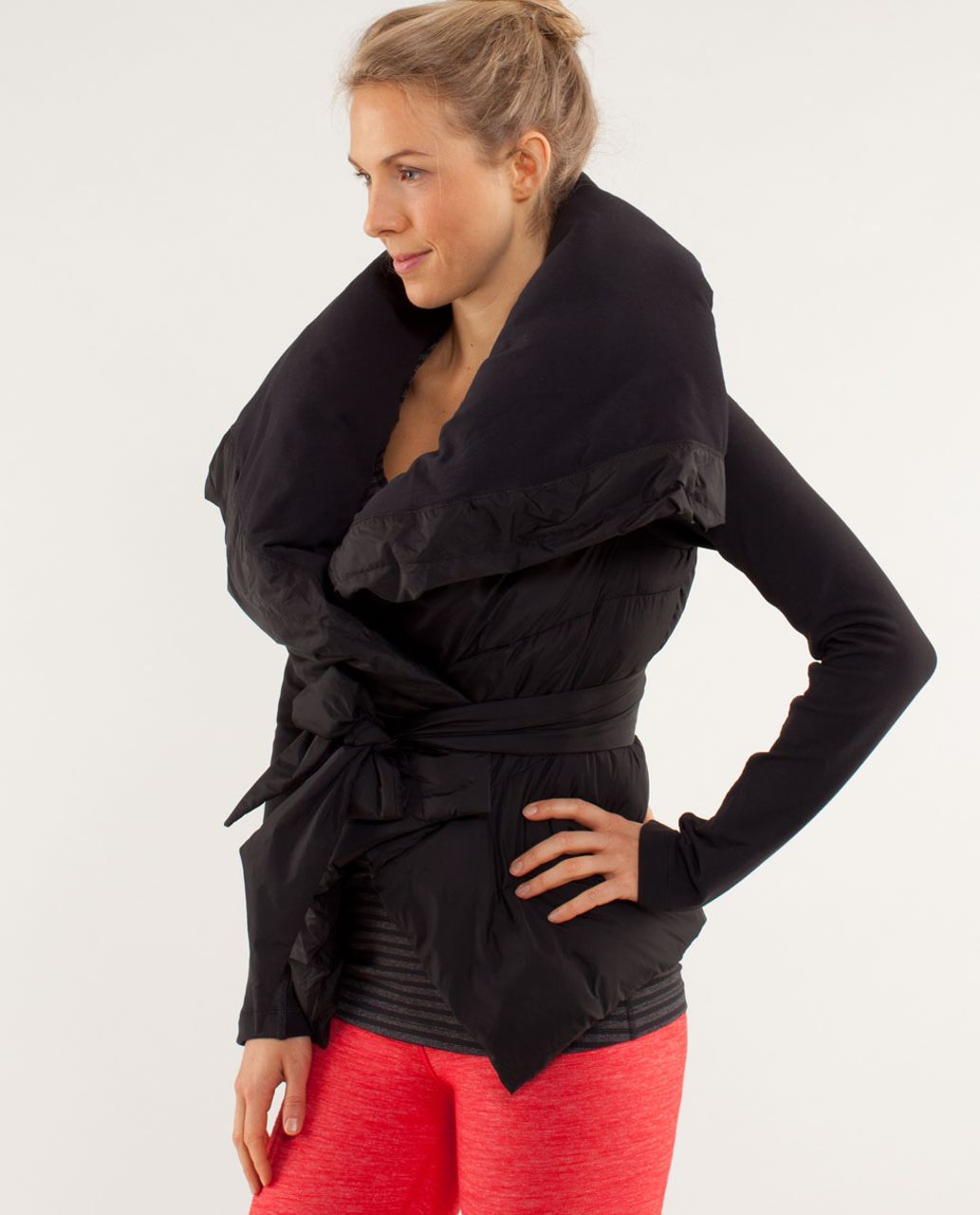 Lululemon Down To The Studio Jacket - Black / Reversible Slub Denim ...