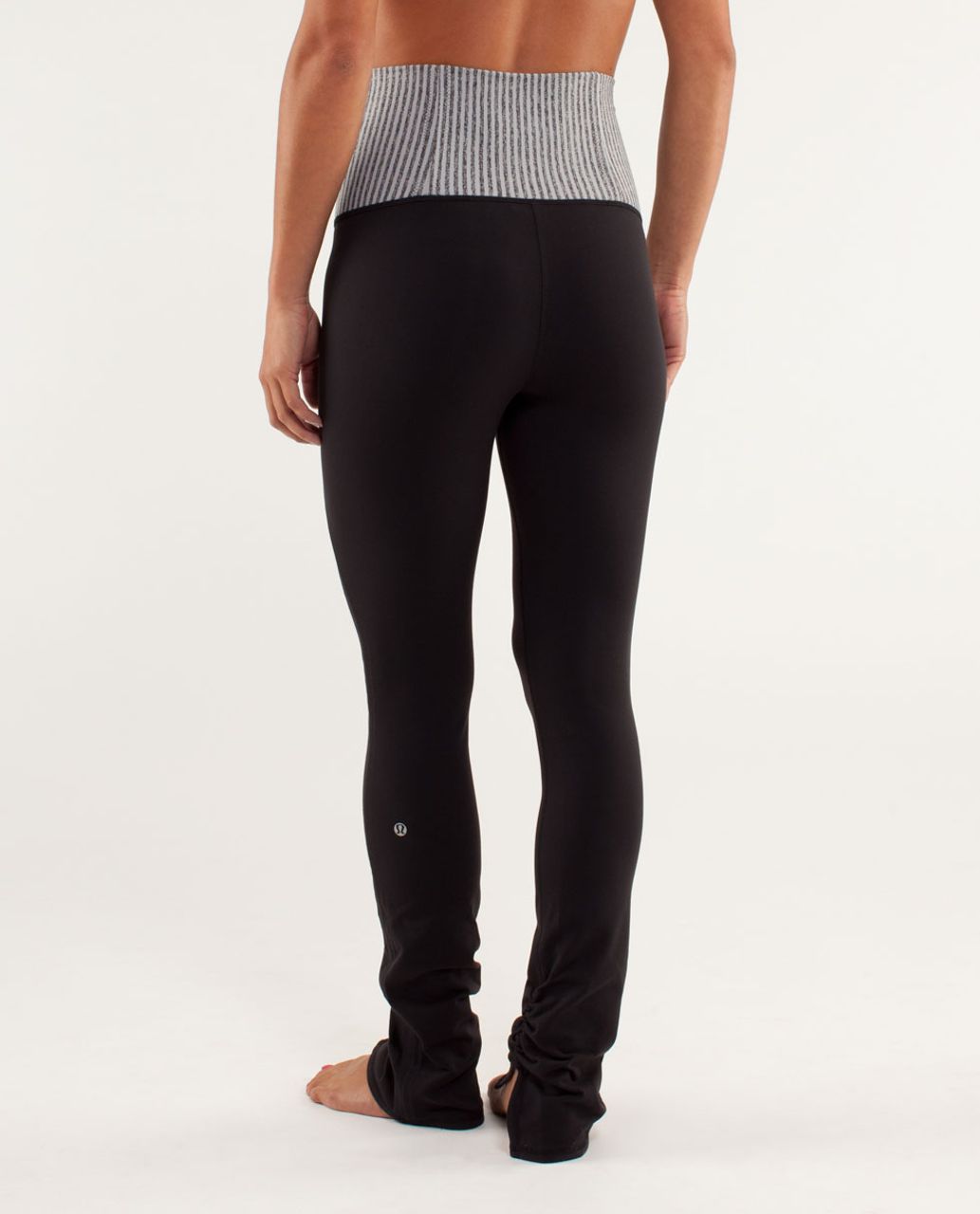 Lululemon Flip Up And Out Pant - Black / Slope Stripe Silver Slate Heathered Black