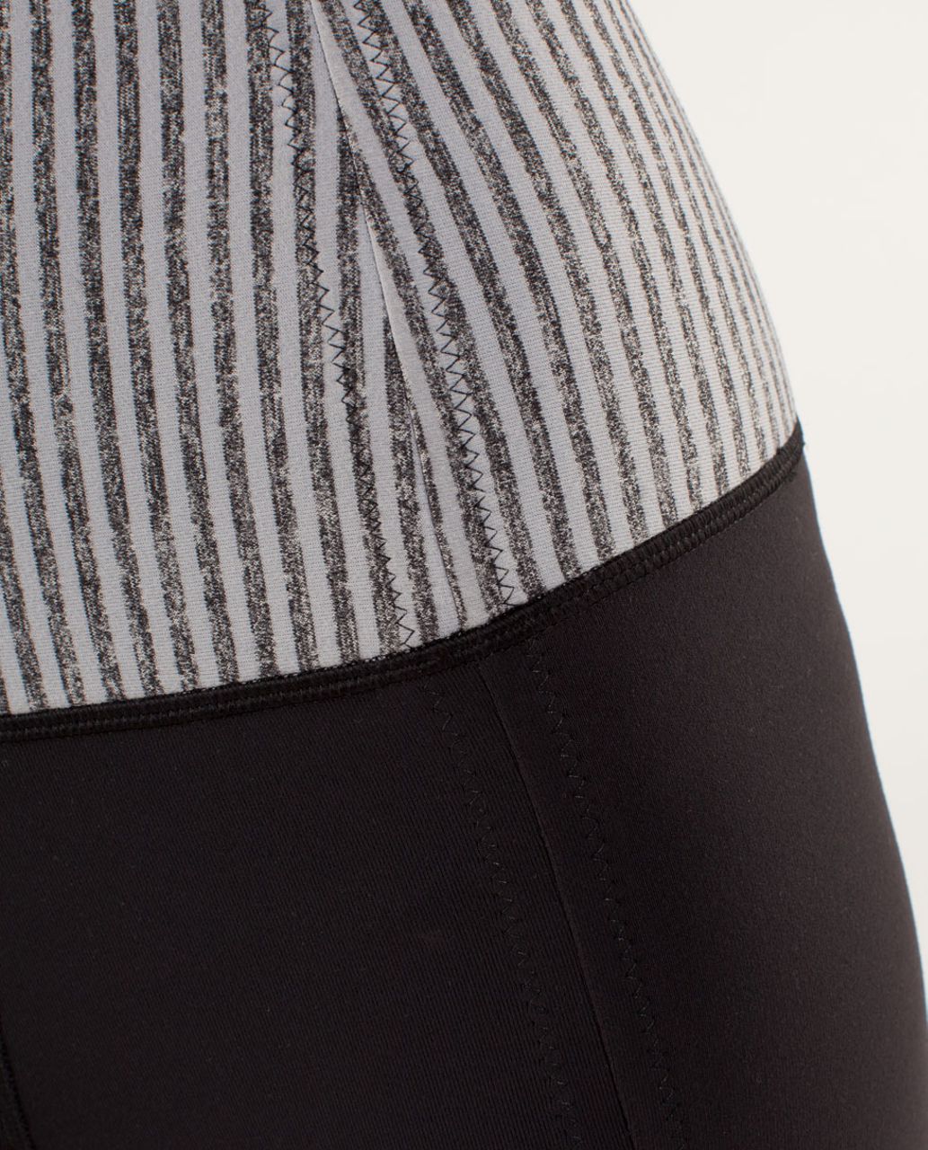 Lululemon Flip Up And Out Pant - Black / Slope Stripe Silver Slate Heathered Black