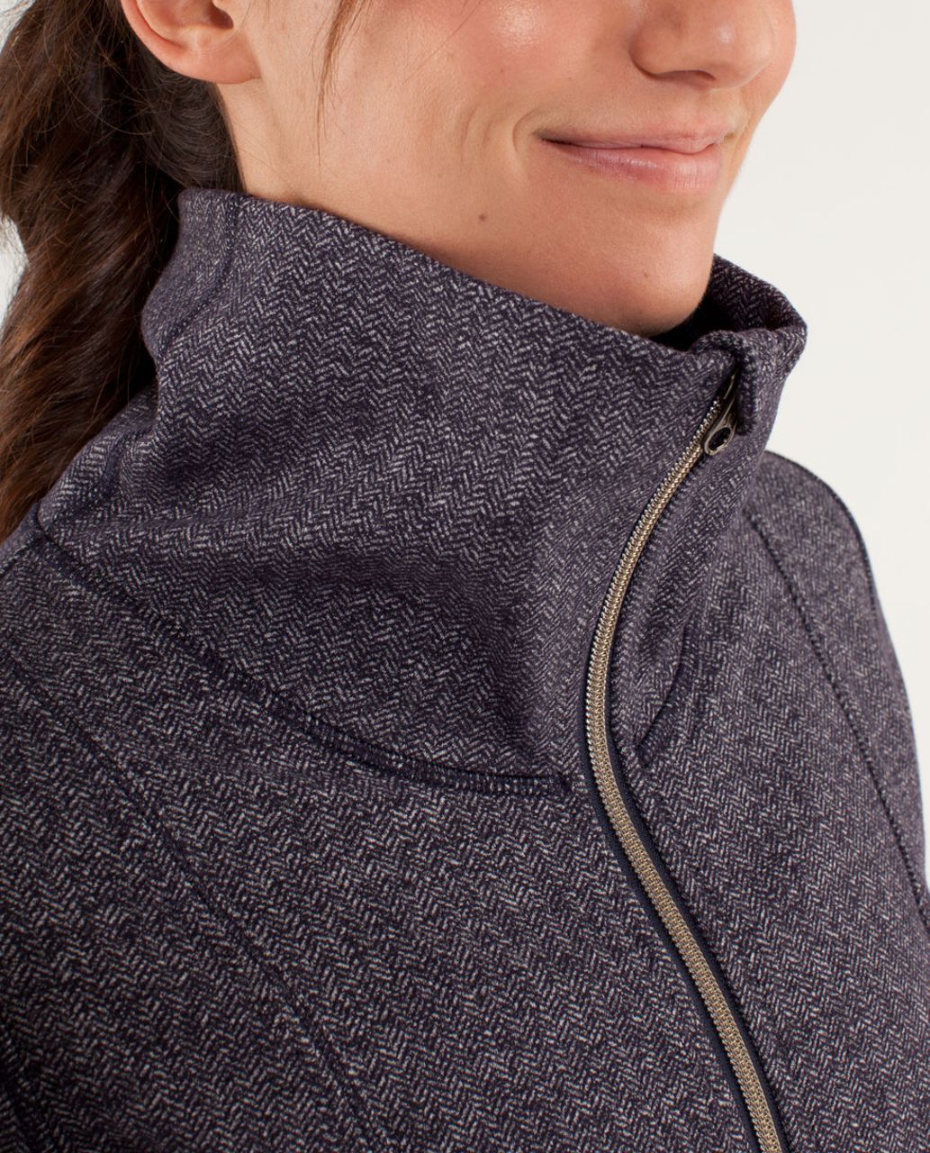 Lululemon Daily Yoga Jacket - Coco Pique Black / Black - lulu fanatics