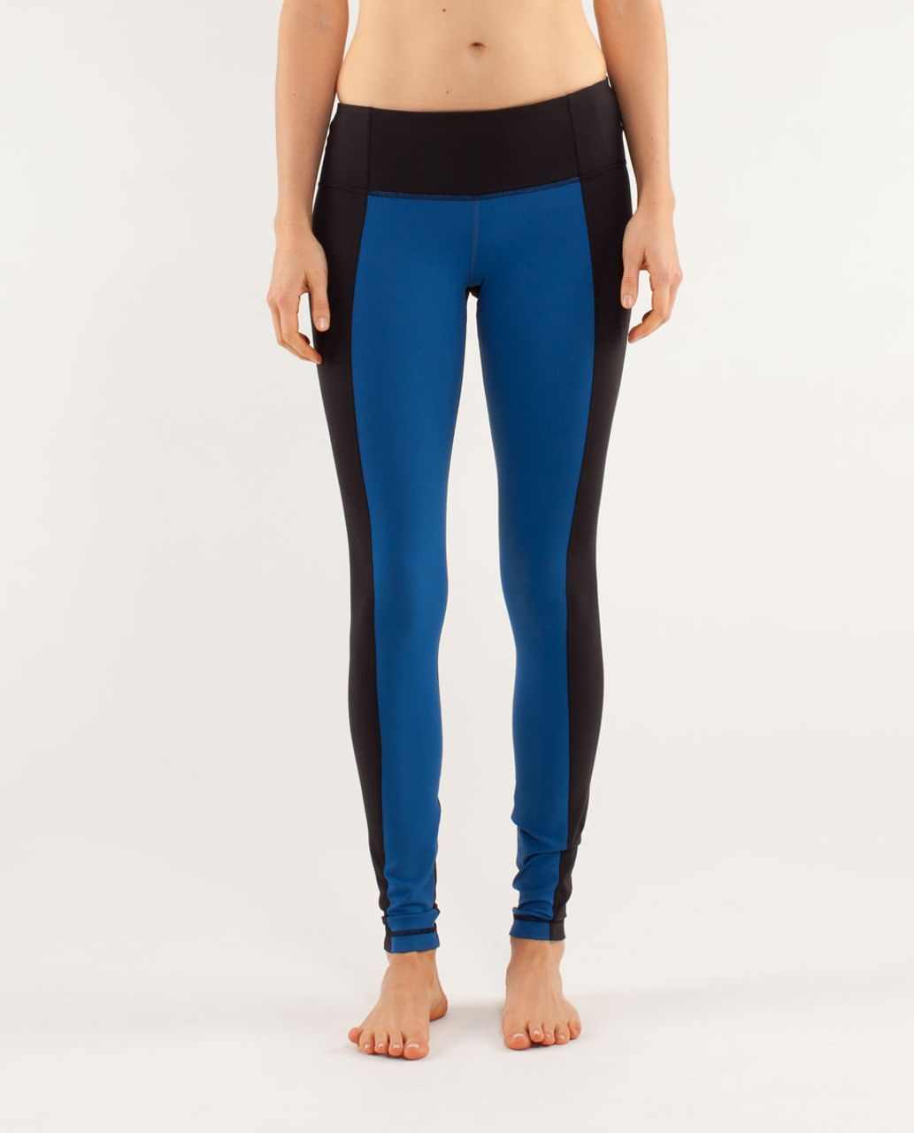 Lululemon Wunder Under Pant *Colour Blocked - Limitless Blue / Black / Wee Are From Space Polar Cream Clarity Yellow