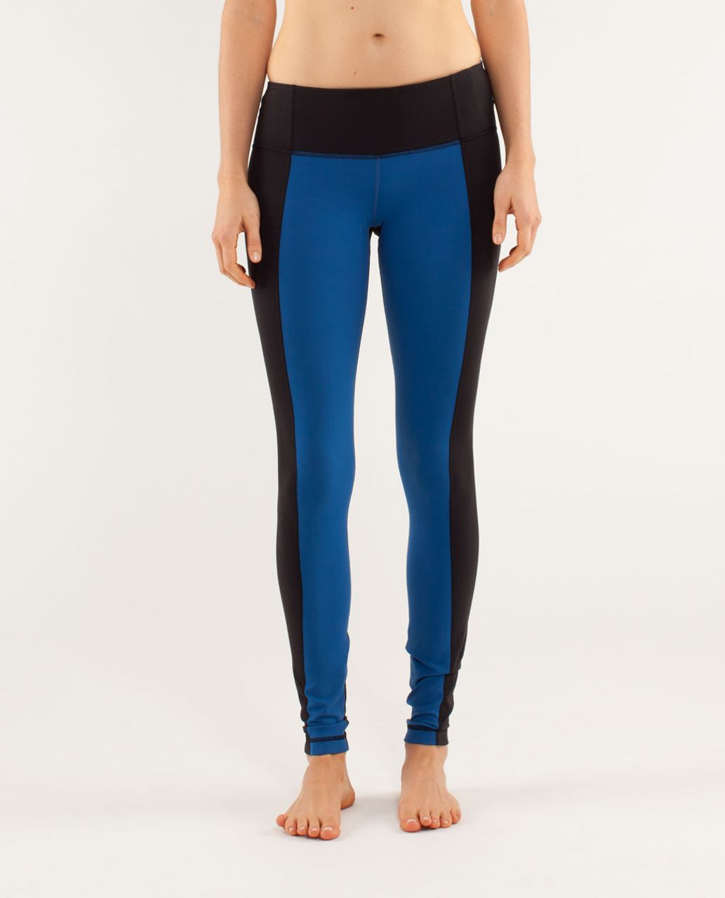 Lululemon Wunder Under Pant *Colour Blocked - Limitless Blue / Black / Wee  Are From Space Polar Cream Clarity Yellow - lulu fanatics